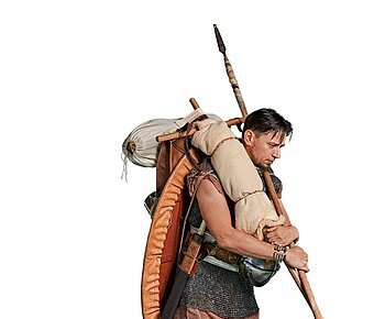 Auxiliarsoldat am Donaulimes Donaulimes, ReenactorsAuxiliarsoldat_FestusFoto ©erlebe.bayern-Gert Krautbauer